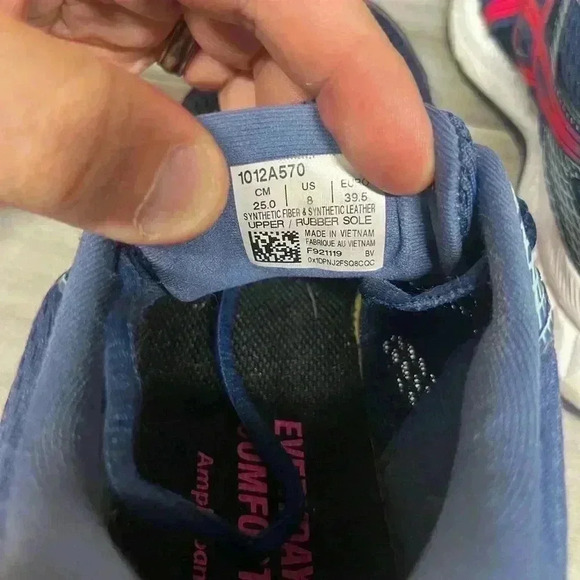 ASICS Gel Contend 6 Shoes Womens 8 Running Walking Sneaker Gym Comfy Navy Pink - Picture 8 of 8